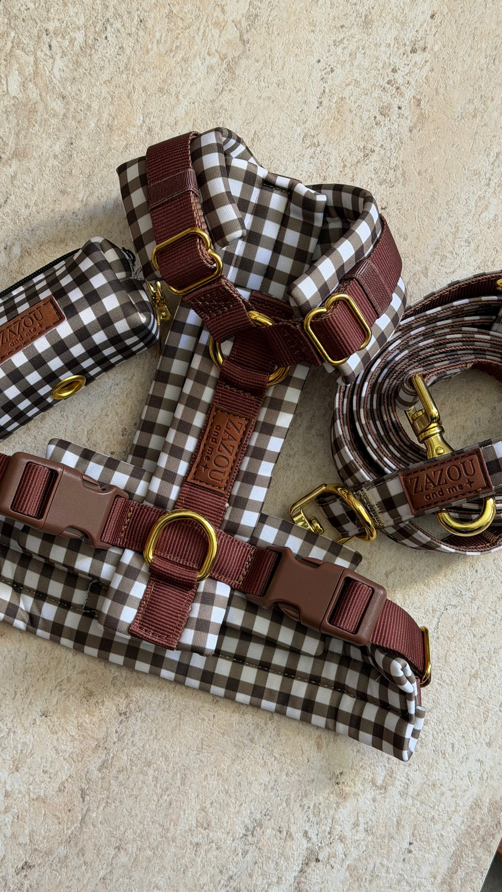 Harnais Vichy marron