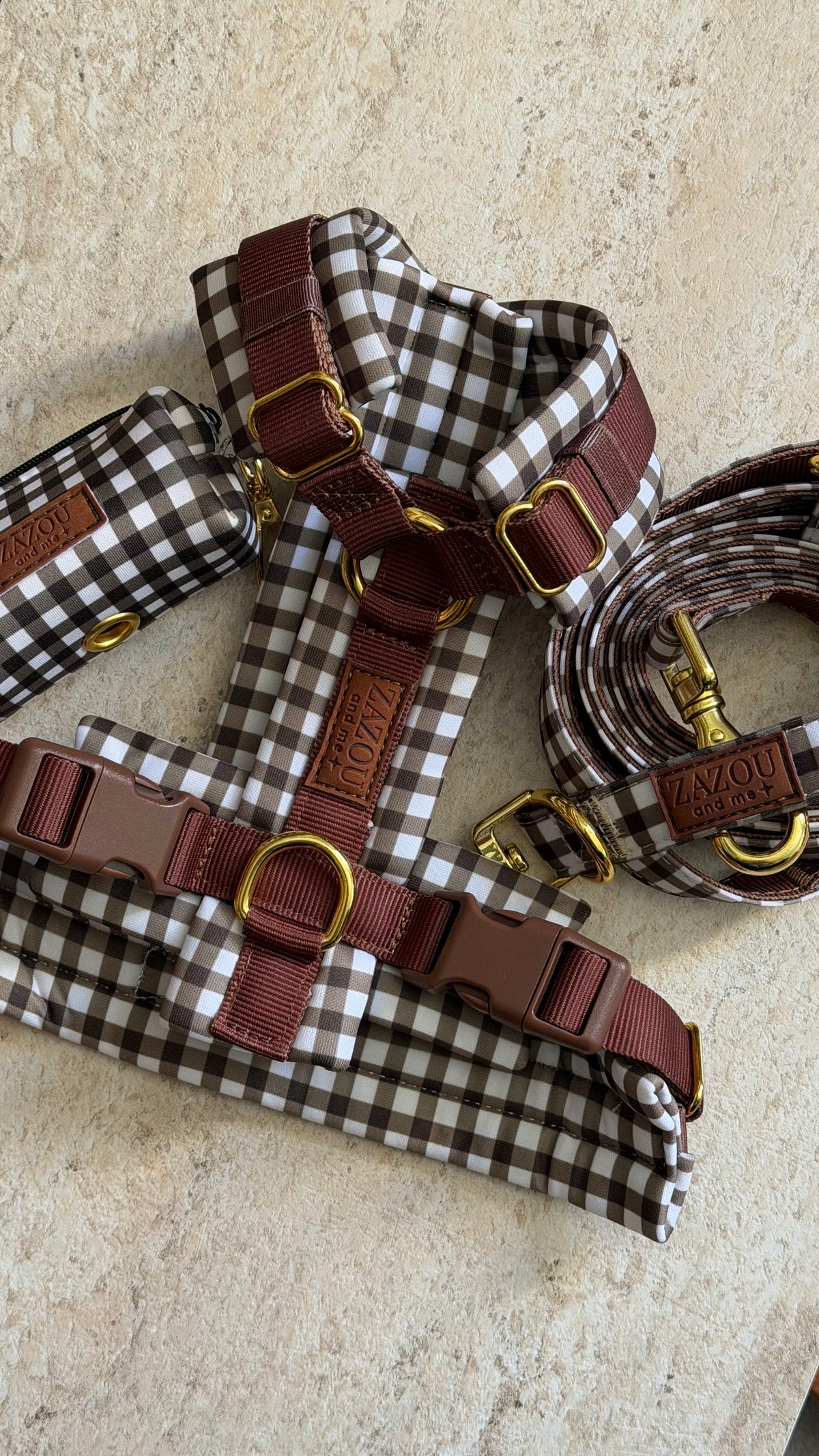 Harnais Vichy marron