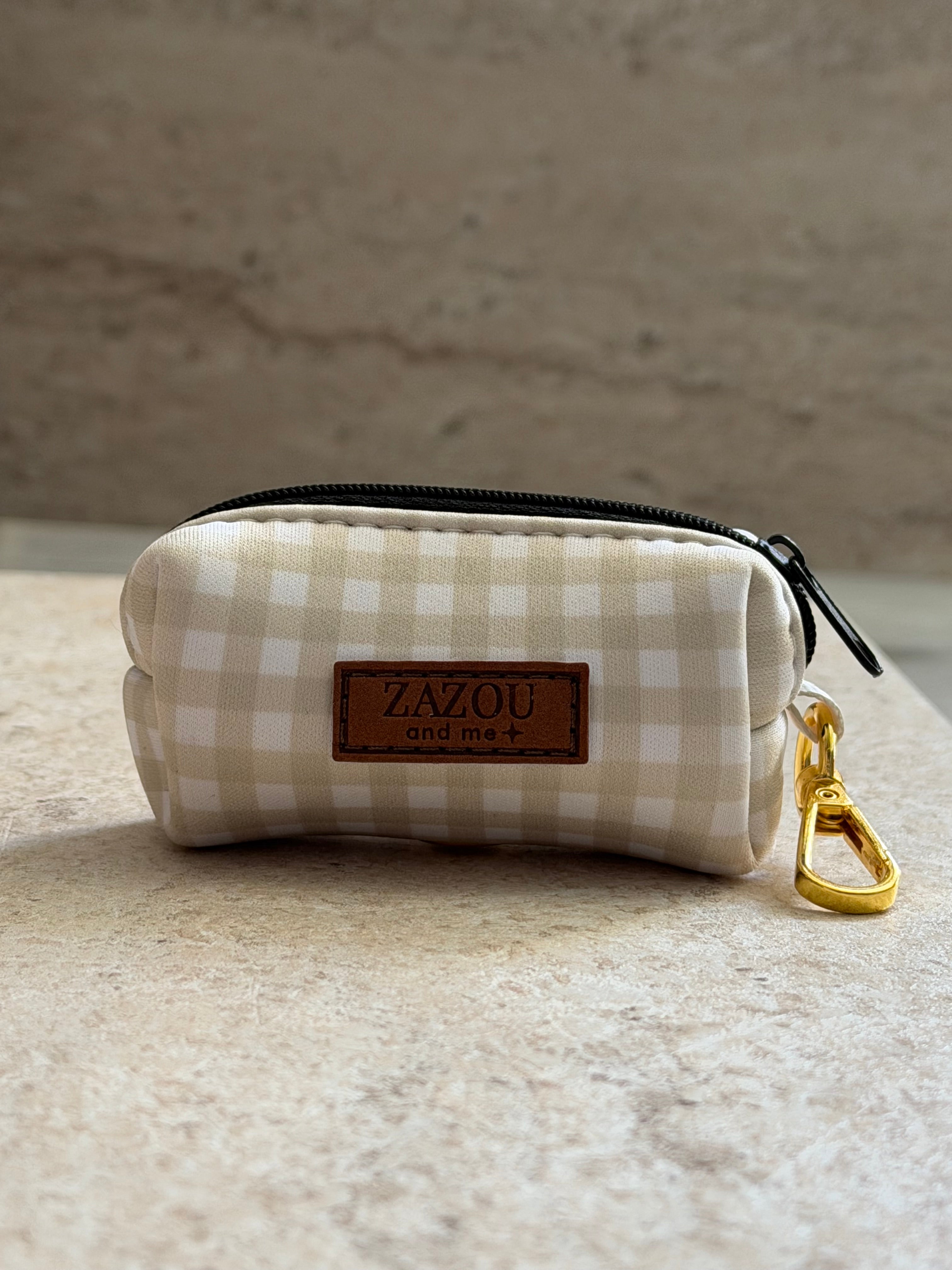 Poop bag Vichy beige