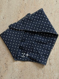 Bandana à pois bleu et blanc